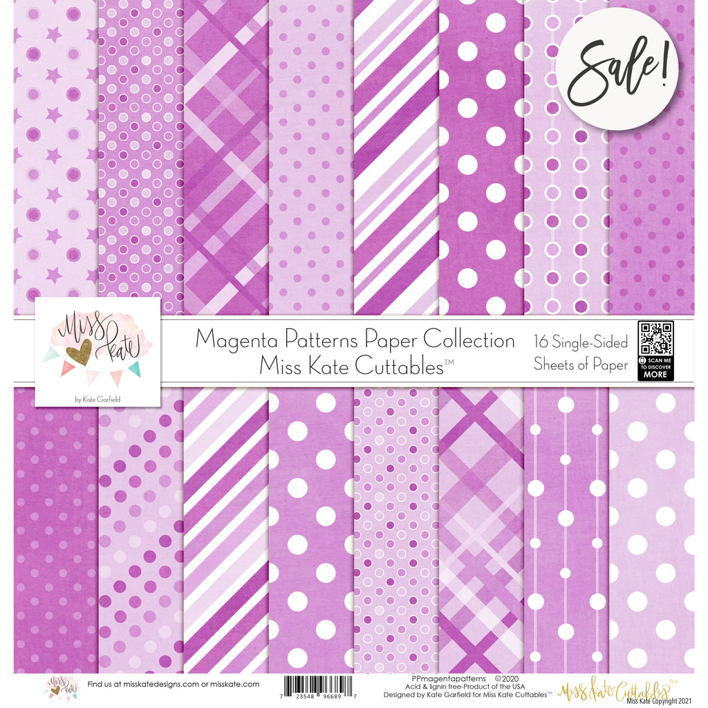 Pink Patterns - Scrapbook Paper Pack – MISS KATE